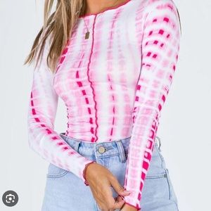 Princess Polly Pink Tie Dye long sleeve